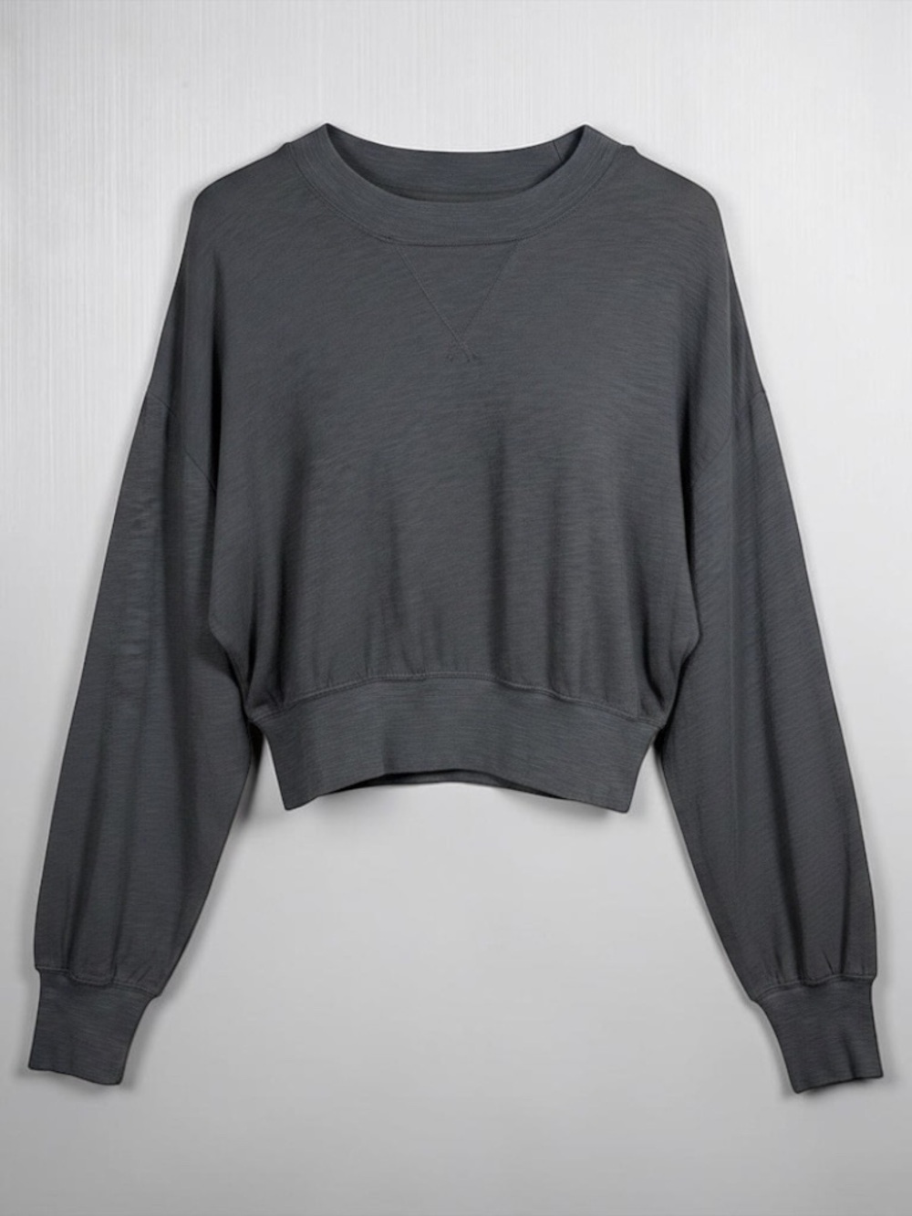 NWT CHASER Eclipse Oversized Lightweight Dark Gray Crewneck Pullover, Small